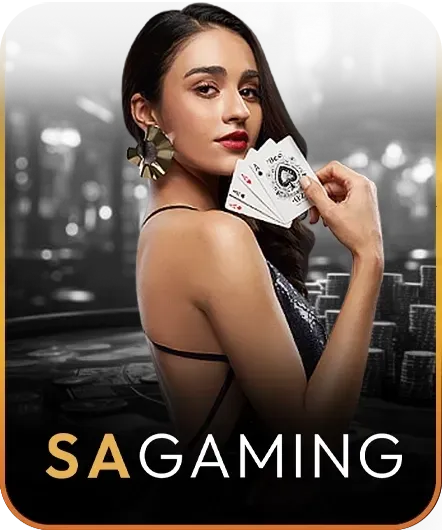 SA Gaming บาคาร่าออนไลน์ TUNDER24HT ภาพสาวถือไพ่คาสิโน