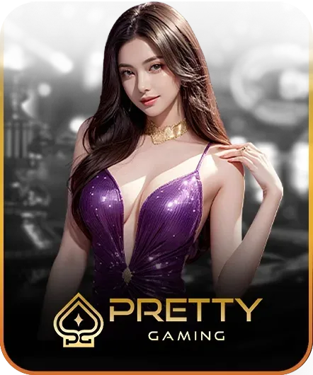 Pretty Gaming คาสิโนสด TUNDER24HT ภาพสาวชุดม่วงธีมหรู